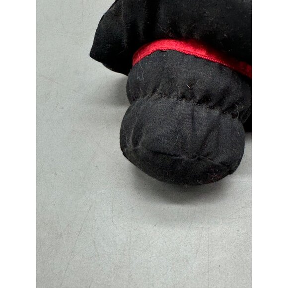 vintage snowman plush Christmas tree ornament white black top hat scarf 6" READ - Picture 3 of 9